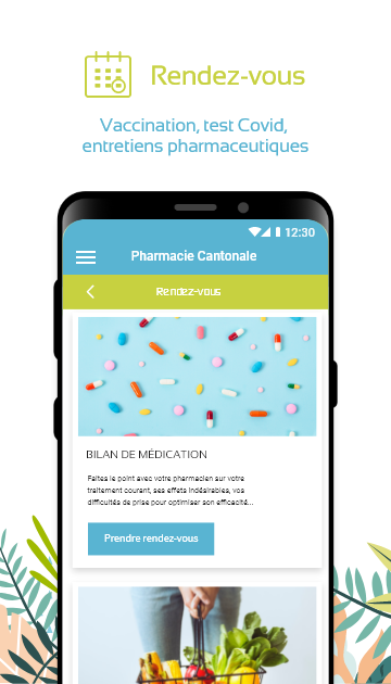 Application Pharmacie Cantonale - Rendez-vous