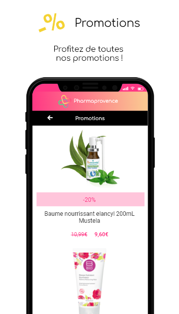 Application PharmaProvence - Promotions