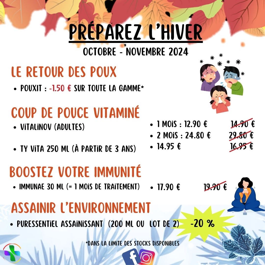 Les offres du mois d'Octobre-Novembre